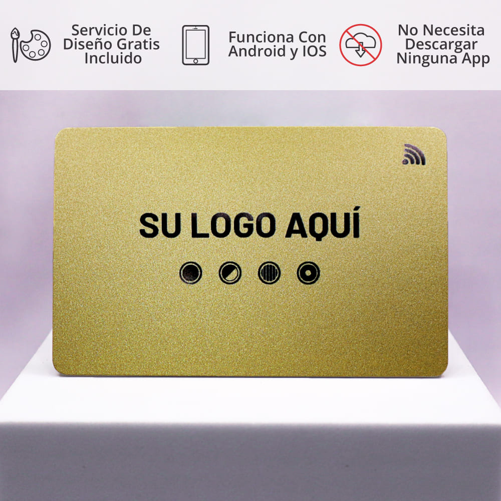Smart Cards Dorada Unicolor 💳✨