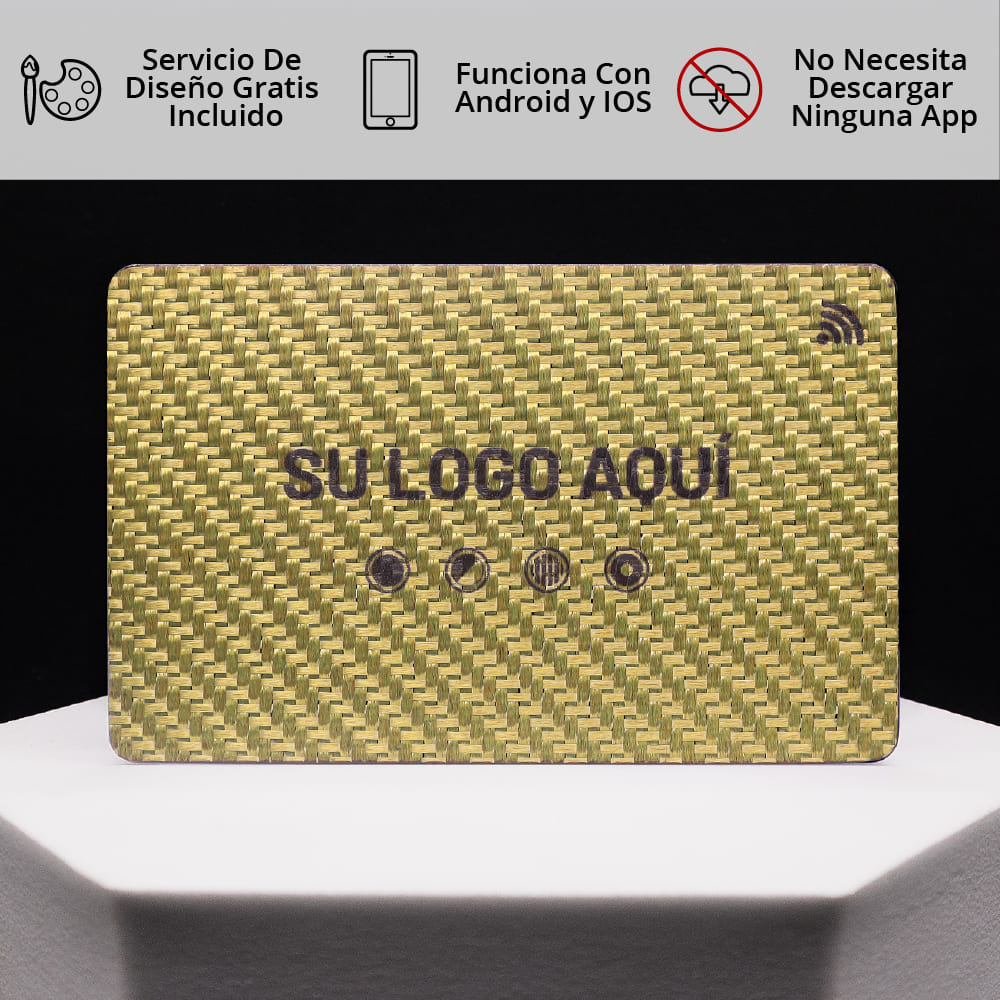 Smart Cards en fibra de carbono color dorado en corte Láser 🔥🪪