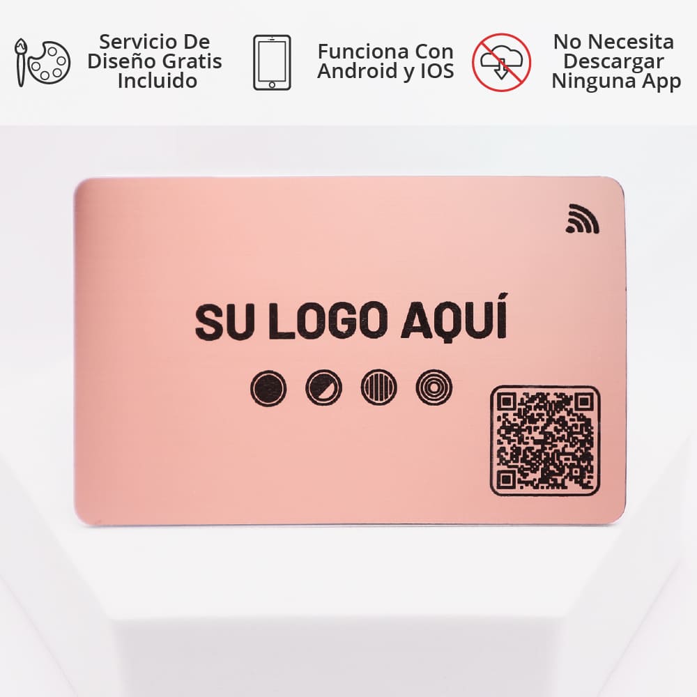 Smart Cards en metal color oro rosa con corte Láser 🔥🪪